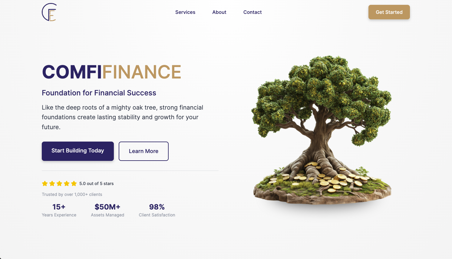 ComfiFinance website screenshot