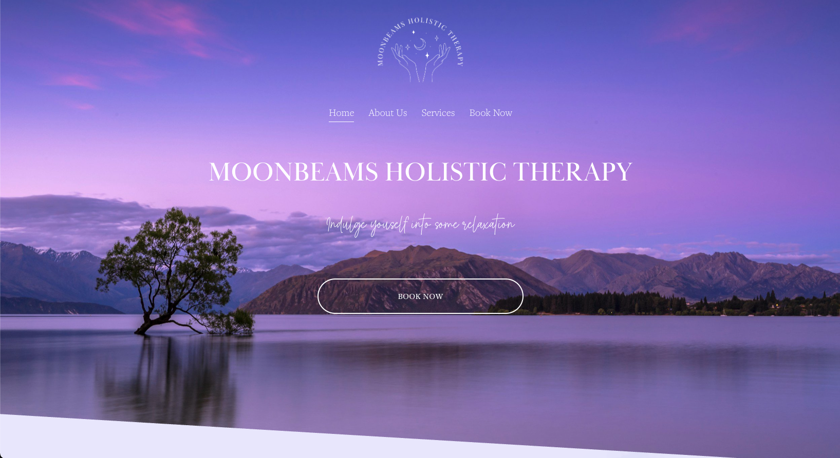 Moonbeams Holistic Therapy website screenshot